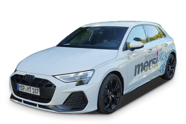 Audi A3 der Fahrschule Mersi