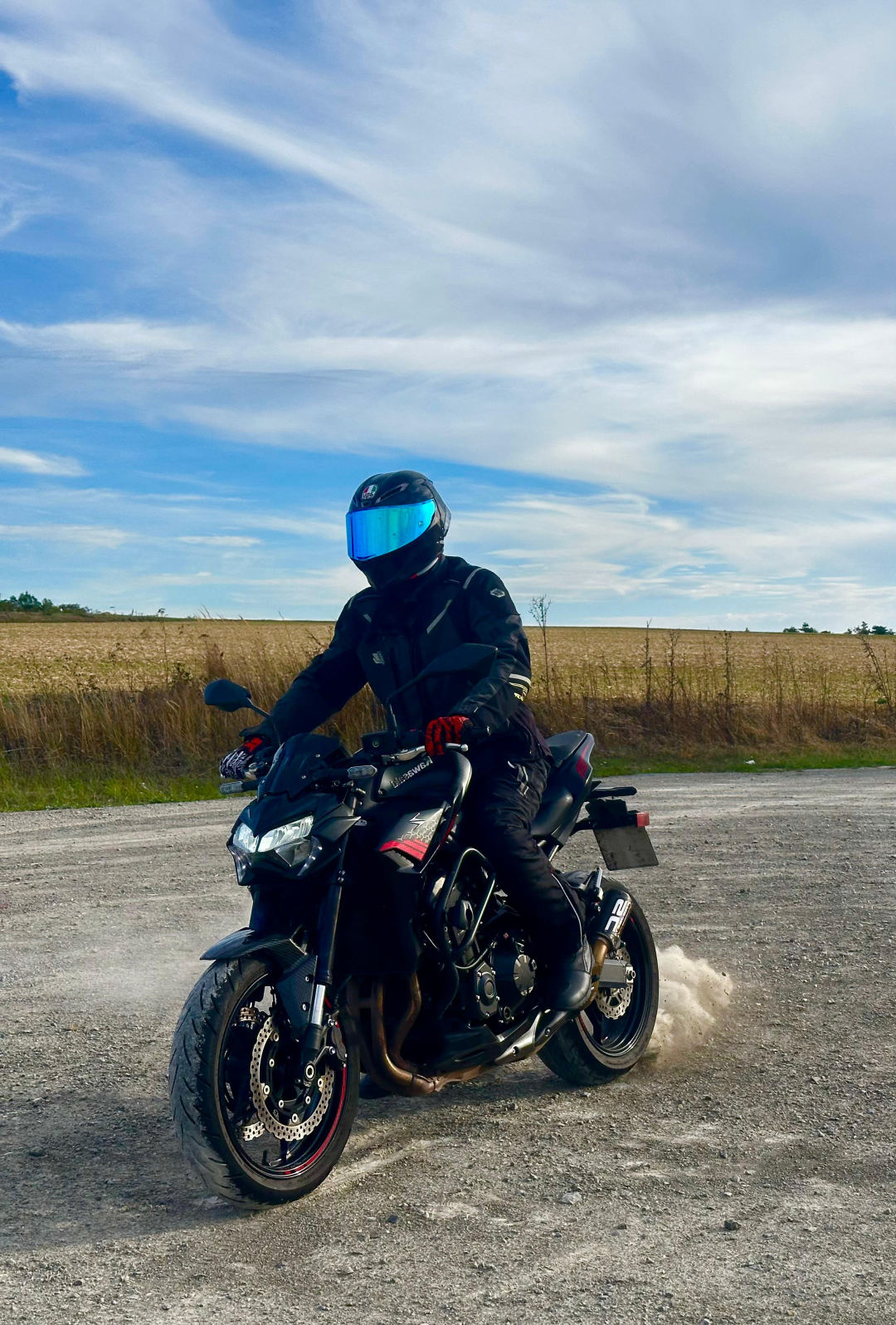 Ein Motorrad der Fahrschule Mersi